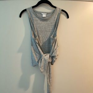 Club Monaco jersey wrap shirt